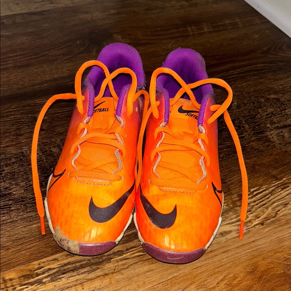 Nike Kids Orange and Purple Sneakers